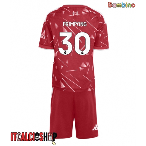 Liverpool Jeremie Frimpong #30 Prima Maglia Bambino 2026-27 Manica Corta (+ Pantaloni corti)
